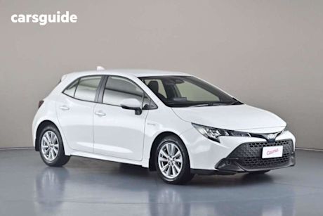 White 2023 Toyota Corolla Hatchback Ascent Sport Hybrid