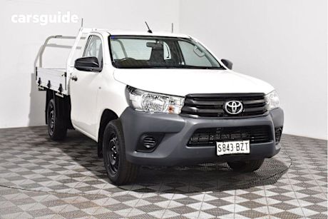 White 2019 Toyota Hilux Cab Chassis Workmate