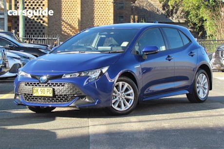 Blue 2024 Toyota Corolla Hatchback Ascent Sport Hybrid
