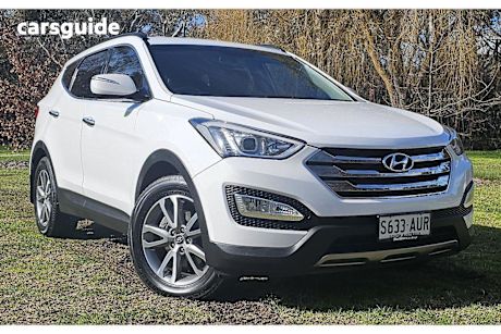 White 2012 Hyundai Santa FE Wagon Elite Crdi (4X4)