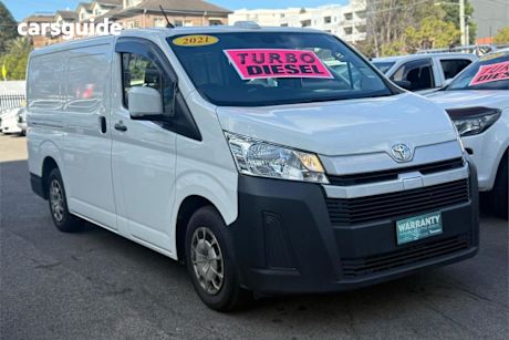 White 2021 Toyota Hiace Van LWB