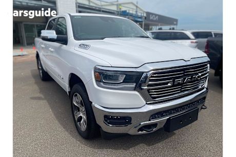 White 2023 Ram 1500 Crew Cab Utility Laramie (W/Sunroof) Mhev