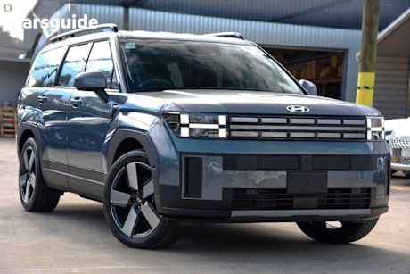 Blue 2025 Hyundai Santa FE SUV HYBRID 4X4