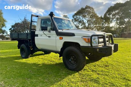 White 2019 Toyota Landcruiser Cab Chassis Workmate (4X4)