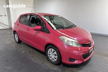 Red 2012 Toyota Yaris Hatchback YR
