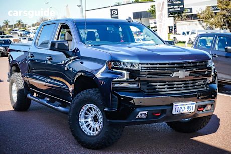 Blue 2022 Chevrolet Silverado Crew Cab Utility 1500 LT Trail Boss