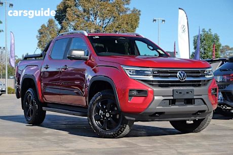 Red 2024 Volkswagen Amarok Dual Cab Utility Panamericana TDI600 4Motion