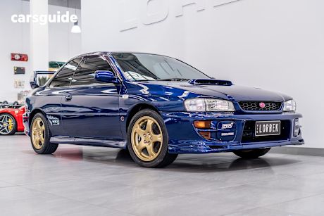 Blue 1999 Subaru Impreza Coupe WRX STI