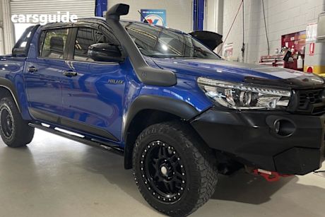 Blue 2019 Toyota Hilux Double Cab Pick Up Rugged X (4X4)