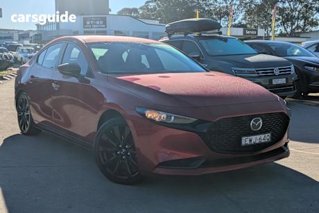 Red 2022 Mazda 3 Sedan G25 Evolve SP