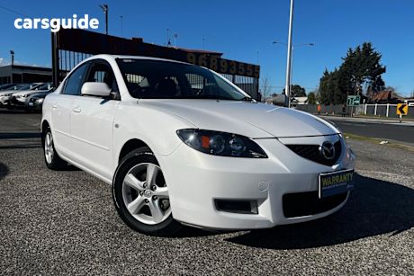 White 2007 Mazda 3 Sedan Maxx