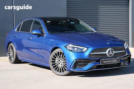 Blue 2024 Mercedes-Benz C300 Sedan Mhev