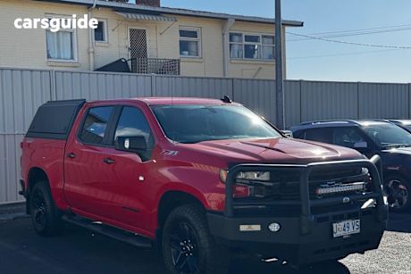 Red 2021 Chevrolet Silverado Crew Cab Utility 1500 LT Trail Boss