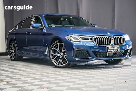 Blue 2021 BMW 530D Sedan M Sport LCI