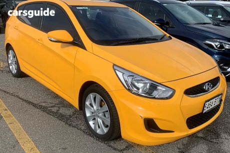 Yellow 2017 Hyundai Accent Hatchback Active