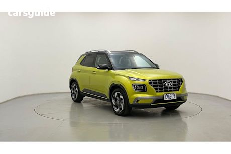 Yellow 2020 Hyundai Venue Wagon Elite (black Interior)