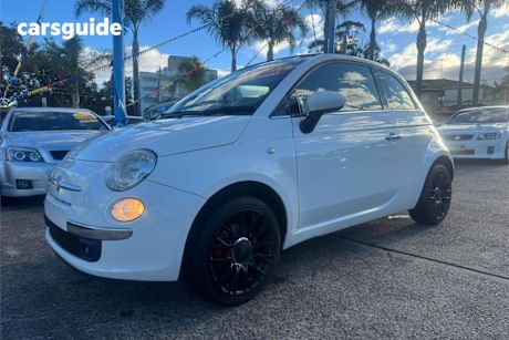 White 2011 Fiat 500 Convertible C