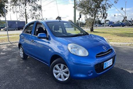 Blue 2011 Nissan Micra Hatchback ST