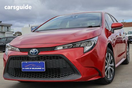Red 2020 Toyota Corolla Sedan Ascent Sport (hybrid)