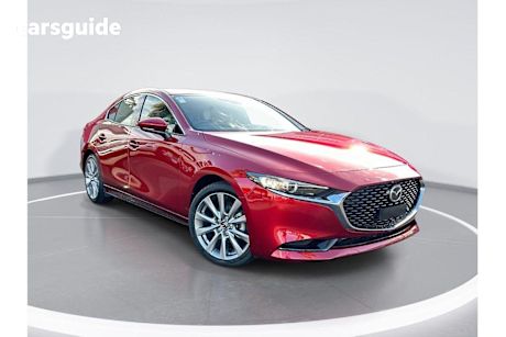 Red 2020 Mazda Mazda3 Sedan G20 TOURING F
