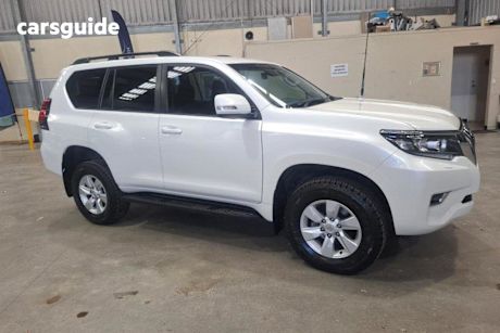 White 2021 Toyota Landcruiser Prado Wagon GXL Flat Tailgate