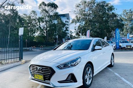 White 2018 Hyundai Sonata Sedan ACTIVE LF4 MY18
