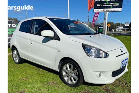White 2015 Mitsubishi Mirage Hatch LS F
