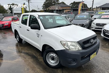 White 2010 Toyota Hilux Ute Tray WORKMATE TGN16R 09 UPGRADE