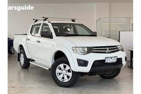 White 2013 Mitsubishi Triton Double Cab Utility GLX (4X4)