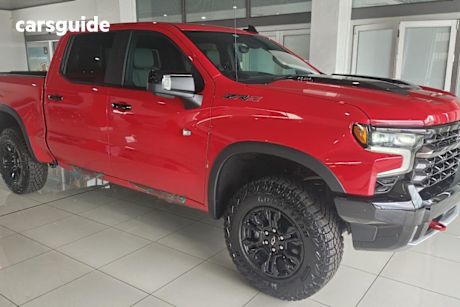 Red 2025 Chevrolet Silverado Crew Cab Pickup 1500 ZR2