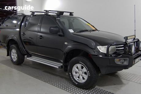 Black 2015 Mitsubishi Triton Double Cab Utility GLX (4X4)