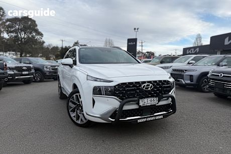 White 2023 Hyundai Santa FE Wagon Highlander Crdi (awd)