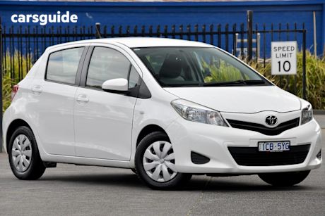 White 2014 Toyota Yaris Hatchback YR