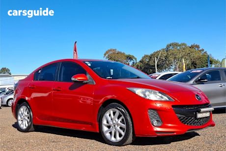Red 2013 Mazda 3 Sedan SP25
