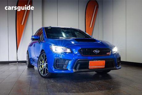 Blue 2021 Subaru WRX Sedan STI Premium (wing) (awd)