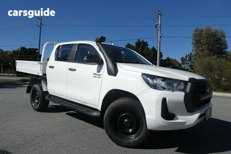 White 2021 Toyota Hilux Double Cab Chassis SR (4X4)