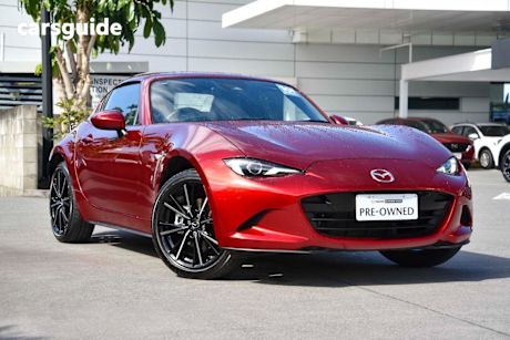 Red 2024 Mazda MX-5 Convertible G20 RF GT BLK Roof T/Cotta LTH
