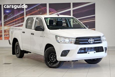 White 2019 Toyota Hilux Ute Tray WORKMATE R