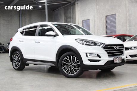 White 2020 Hyundai Tucson Wagon Elite (awd)
