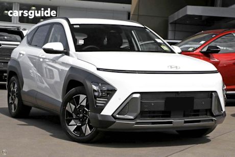 White 2025 Hyundai Kona SUV HYBRID PREMIUM F