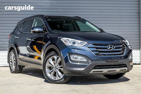 Blue 2015 Hyundai Santa FE SUV HIGHLANDER 4X4