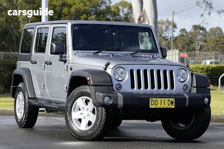 Silver 2014 Jeep Wrangler OtherCar UNLIMITED SPORT 4X4
