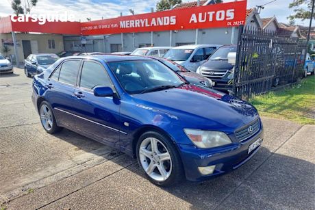 Blue 2000 Lexus IS200 Sedan Sports Luxury