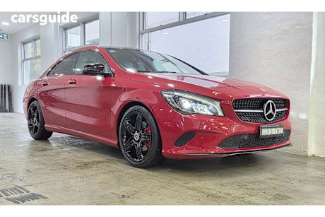 Red 2018 Mercedes-Benz CLA-Class Coupe CLA180 F