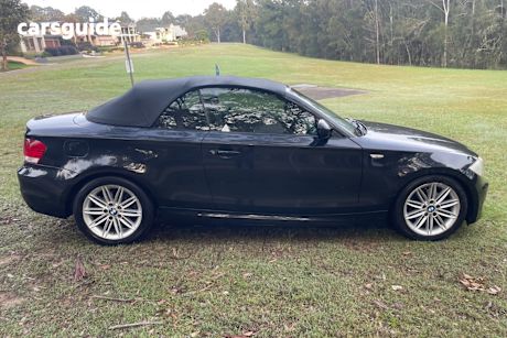 Black 2010 BMW 120I Convertible