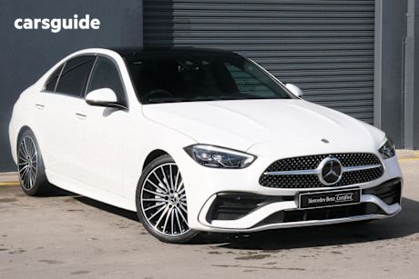 White 2022 Mercedes-Benz C300 Sedan Mhev