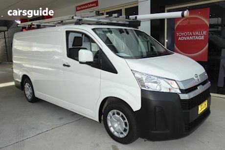 White 2021 Toyota Hiace Van LWB (4 Door Option)