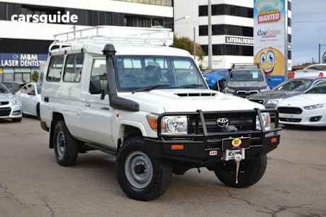 White 2017 Toyota Landcruiser Troop Carrier Workmate (4X4) 2 Seat