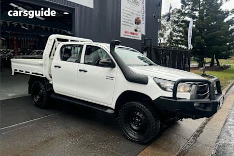 White 2021 Toyota Hilux Double Cab Chassis SR (4X4)