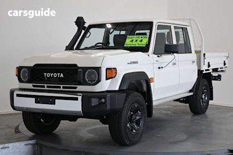 White 2025 Toyota Landcruiser 70 Series Double Cab Chassis LC79 GXL + Diff Locks